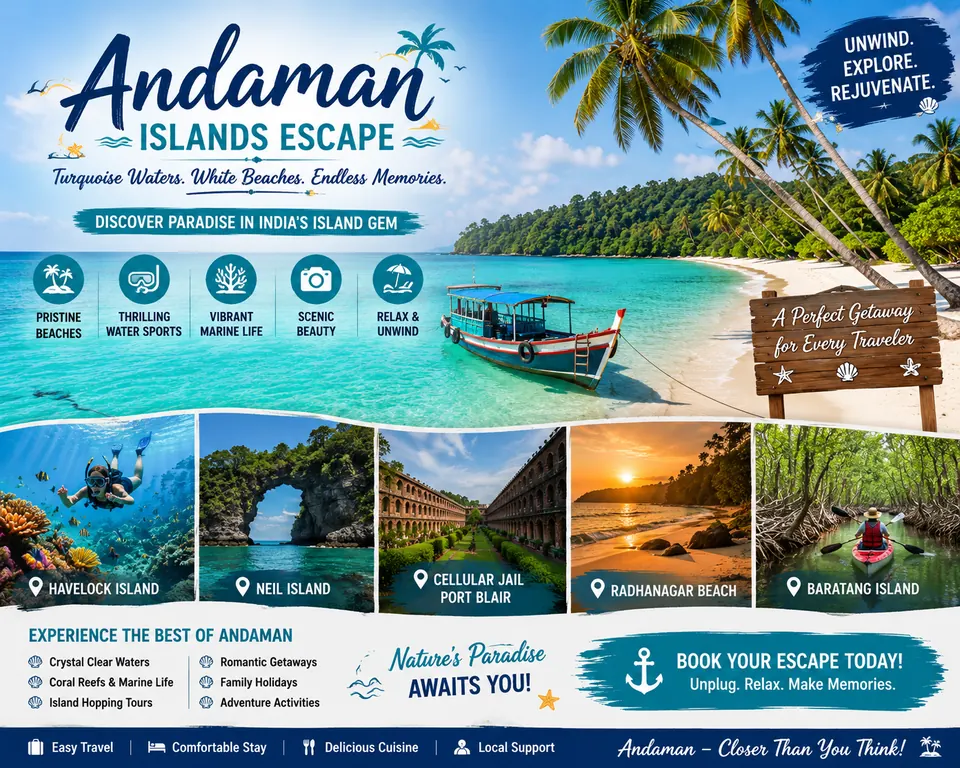Andaman Islands Escape campaign poster
