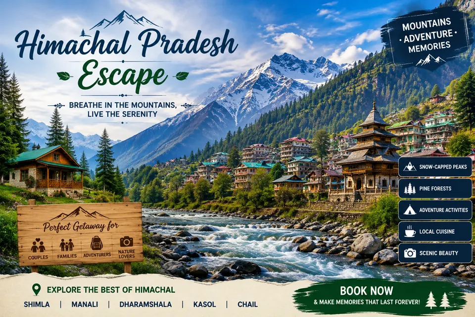 Himachal Pradesh Escape campaign poster