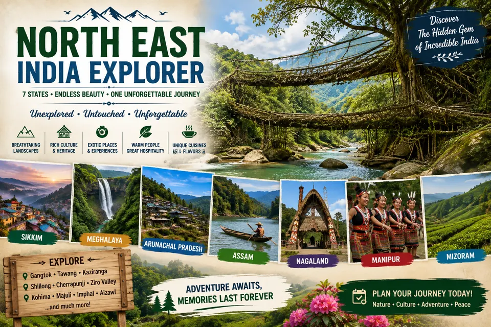 North East India Explorer campaign poster