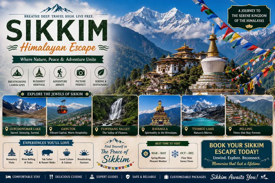 Sikkim Himalayan Escape campaign poster